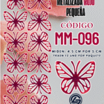 Mariposas pequeñas Daniela rojo metalizadas 1 paquete contiene 12 und. código MM-096