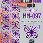 Mariposas pequeñas Daniela Morado metalizadas 1 paquete contiene 12 und. código MM-097