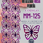 Mariposas pequeñas Fabiola Fuscia metalizadas 1 paquete contiene 12 und. código MM-125