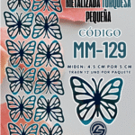 Mariposas pequeñas Fabiola Turquesa metalizadas 1 paquete contiene 12 und. código MM-129