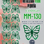 Mariposas pequeñas Fabiola Verde metalizadas 1 paquete contiene 12 und. código MM-130