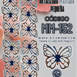 Mariposas pequeñas Maria Plateado metalizadas 1 paquete contiene 12 und. código MM-152
