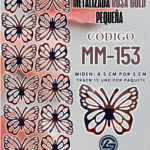 Mariposas pequeñas Maria Rosa Gold metalizadas 1 paquete contiene 12 und. código MM-153