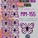 Mariposas pequeñas Maria Fuscia metalizadas 1 paquete contiene 12 und. código MM-155