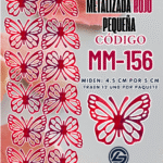 Mariposas pequeñas Maria Rojo metalizadas 1 paquete contiene 12 und. código MM-156