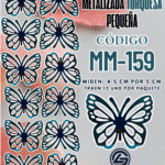 Mariposas pequeñas Maria Turquesa  metalizadas 1 paquete contiene 12 und. código MM-159