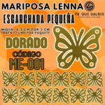 Mariposas Pequeñas Lenna Dorado Escarchada 1 paquete contiene 12 und. código ME-001