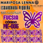 Mariposas Pequeñas Lenna Fuscia  Escarchada 1 paquete contiene 12 und. código ME-005