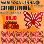 Mariposas Pequeñas Lenna Rojo  Escarchada 1 paquete contiene 12 und. código ME-006
