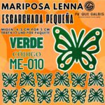 Mariposas Pequeñas Lenna Verde Escarchada 1 paquete contiene 12 und. código ME-010