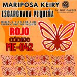 Mariposas Pequeñas Keiry Rojo Escarchada 1 paquete contiene 12 und. código ME-042