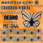 Mariposas Pequeñas Keiry Negro Escarchada 1 paquete contiene 12 und. código ME-044