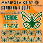 Mariposas Pequeñas Keiry Verde Escarchada 1 paquete contiene 12 und. código ME-046
