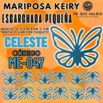 Mariposas Pequeñas Keiry Celeste Escarchada 1 paquete contiene 12 und. código ME-047