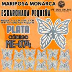 Mariposas Pequeñas Monarca Plateado Escarchada 1 paquete contiene 12 und. código ME-074
