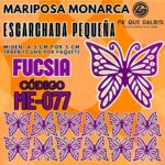 Mariposas Pequeñas Monarca Fuscia Escarchada 1 paquete contiene 12 und. código ME-077
