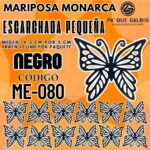 Mariposas Pequeñas Monarca Negro Escarchada 1 paquete contiene 12 und. código ME-080
