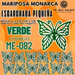 Mariposas Pequeñas Monarca Verde Escarchada 1 paquete contiene 12 und. código ME-082