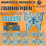 Mariposas Pequeñas Monarca Celeste Escarchada 1 paquete contiene 12 und. código ME-083