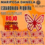 Mariposas Pequeñas Daniela Rojo  Escarchada 1 paquete contiene 12 und. código ME-114