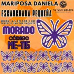Mariposas Pequeñas Daniela Morado  Escarchada 1 paquete contiene 12 und. código ME-115