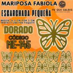 Mariposas Pequeñas Fabiola Dorada Escarchada 1 paquete contiene 12 und. código ME-145