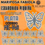 Mariposas Pequeñas Fabiola Plateada Escarchada 1 paquete contiene 12 und. código ME-146
