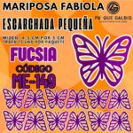 Mariposas Pequeñas Fabiola Fuscia Escarchada 1 paquete contiene 12 und. código ME-149