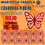 Mariposas Pequeñas Fabiola Rojo escarchada 1 paquete contiene 12 und. código ME-150