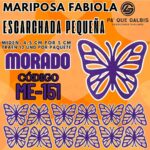 Mariposas Pequeñas Fabiola Morado Escarchada 1 paquete contiene 12 und. código ME-151