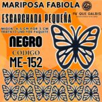 Mariposas Pequeñas Fabiola Negro Escarchada 1 paquete contiene 12 und. código ME-152