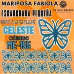 Mariposas Pequeñas Fabiola Celeste Escarchada 1 paquete contiene 12 und. código ME-155