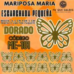 Mariposas Pequeñas Maria Dorado Escarchada 1 paquete contiene 12 und. código ME-181