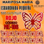 Mariposas Pequeñas Maria Rojo Escarchada 1 paquete contiene 12 und. código ME-186