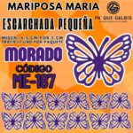 Mariposas Pequeñas Maria Morado Escarchada 1 paquete contiene 12 und. código ME-187