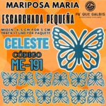 Mariposas Pequeñas Maria Celeste Escarchada 1 paquete contiene 12 und. código ME-191