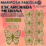 Mariposas Medianas Fabiola Dorado Escarchada 1 paquete contiene 8 und. código ME-157