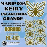 Mariposas Grandes Keiry Dorado Escarchada 1 paquete contiene 6 und. código ME-061