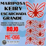 Mariposas Grandes Keiry rojo  Escarchada 1 paquete contiene 6 und. código ME-066