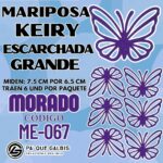 Mariposas Grandes Keiry morado Escarchada 1 paquete contiene 6 und. código ME-067