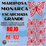 Mariposas Grandes Monarca Rojo Escarchada 1 paquete contiene 6 und. código ME-102