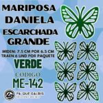 Mariposas Grandes Daniela Verde Escarchada 1 paquete contiene 6 und. código ME-142