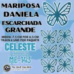 Mariposas Grandes Daniela celeste Escarchada 1 paquete contiene 6 und. código ME-143