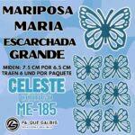 Mariposas Grandes Maria Celeste Escarchada 1 paquete contiene 6 und. código ME-185