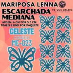 Mariposas Medianas Lenna Celeste Escarchada 1 paquete contiene 8 und. código ME-023