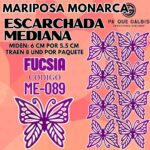 Mariposas Medianas Monarca Fucsia Escarchada 1 paquete contiene 8 und. código ME-089