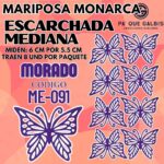 Mariposas Medianas Monarca Morado Escarchada 1 paquete contiene 8 und. código ME-091