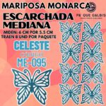 Mariposas Medianas Monarca Celeste Escarchada 1 paquete contiene 8 und. código ME-095