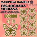 Mariposas Medianas Daniela Dorado Escarchada 1 paquete contiene 8 und. código ME-132