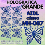 Mariposas Grandes Monarca azul Holográfica 1 paquete contiene 6 und. código MH-087